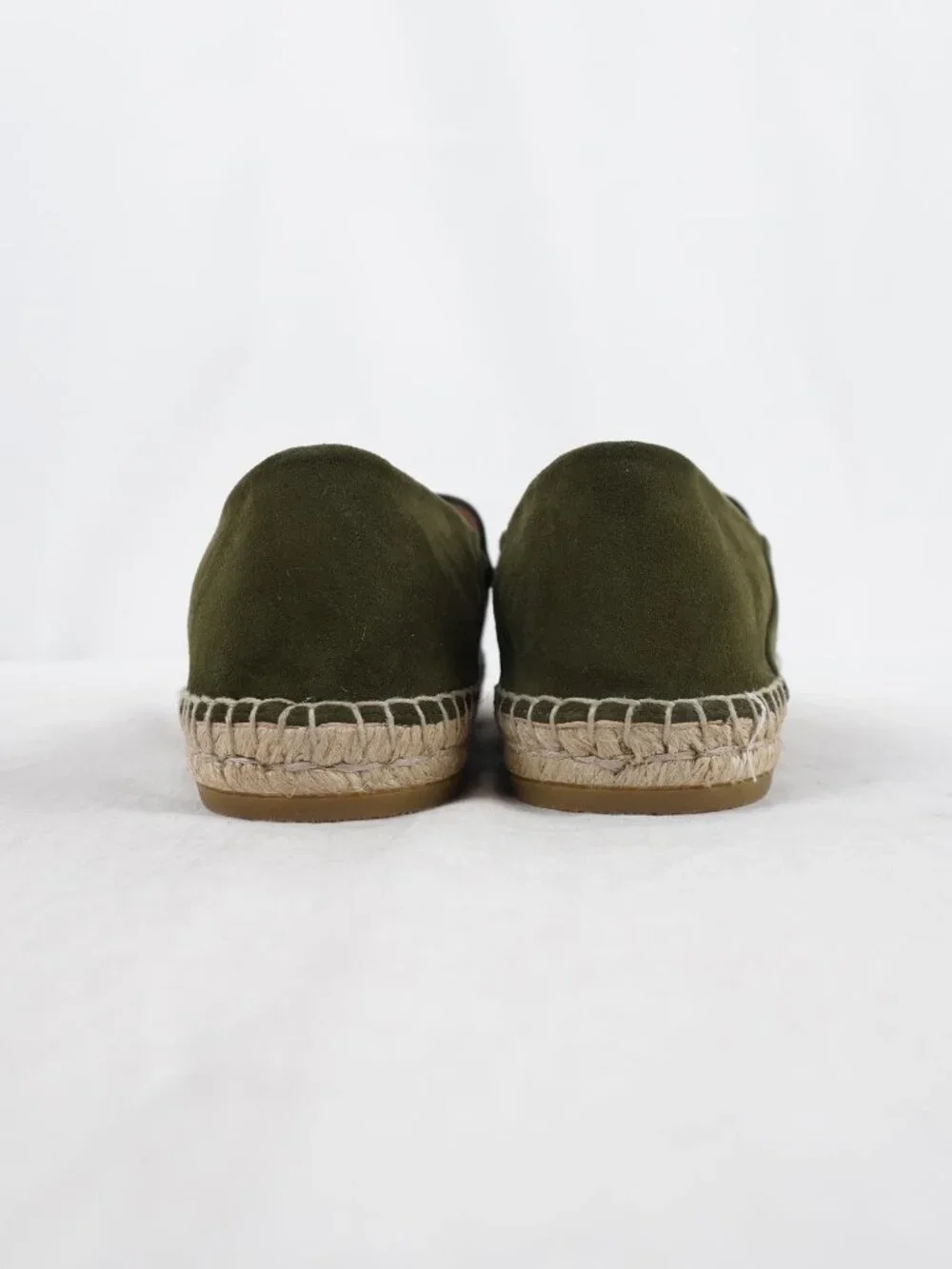 Gucci Suede Horsebit Espadrilles Flats In Lucious Green - Women's US Size 9